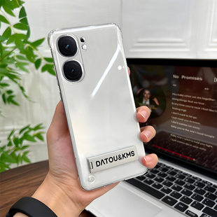 适用IQOONEO9手机壳新款PC透明无边框Neo9Pro超薄简约防摔Neo9SPro高级感金属支架neo9SPro+保护套