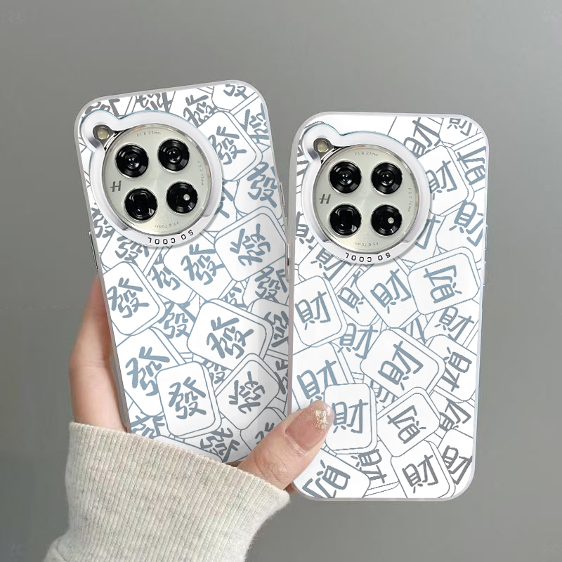 一加Ace3手机壳满屏發財磨砂彩银