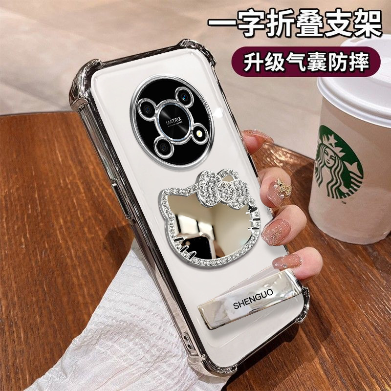 荣耀X30手机壳KT猫镜子