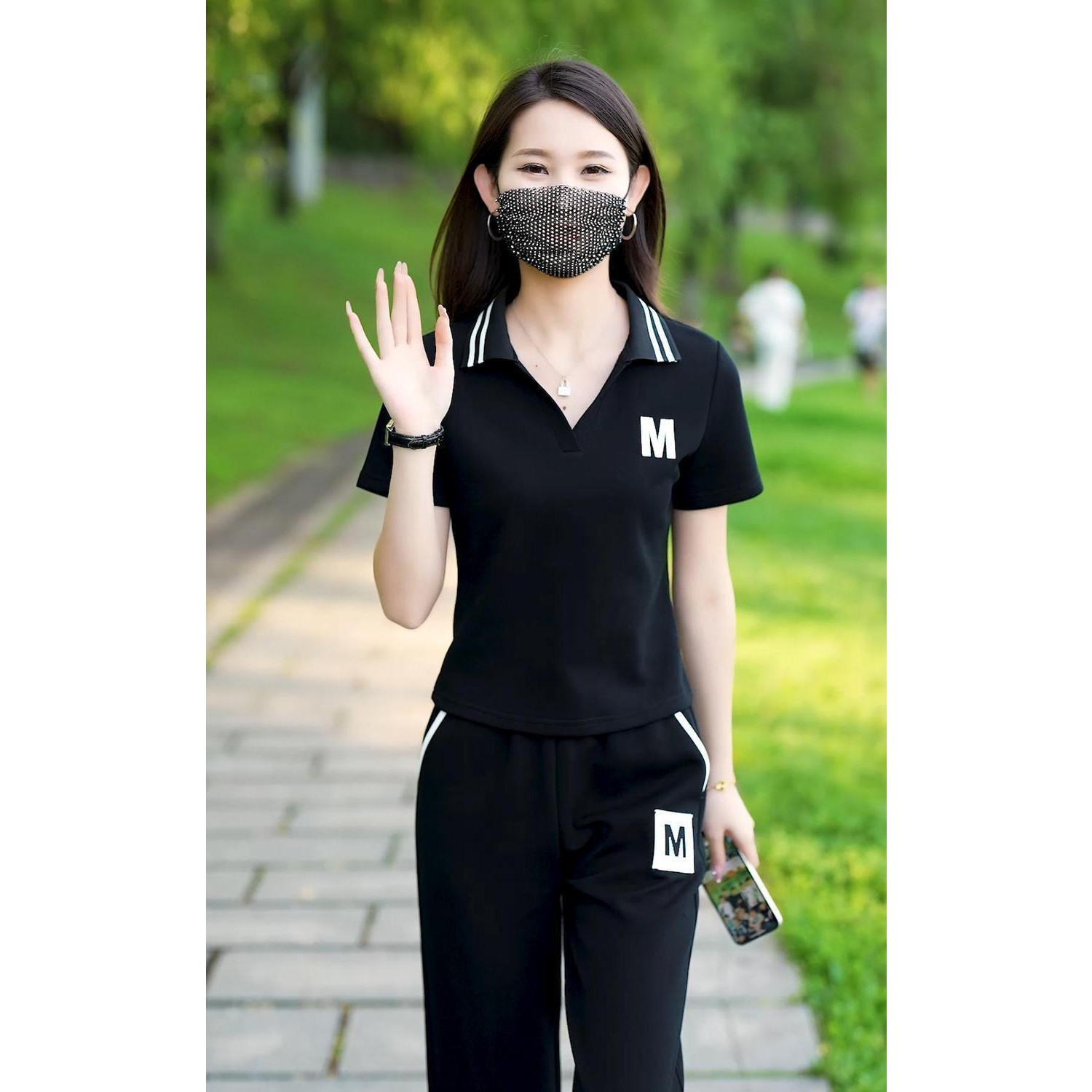 休闲运动套装套装2026短袖夏季新款运动服减龄洋气时尚两件套