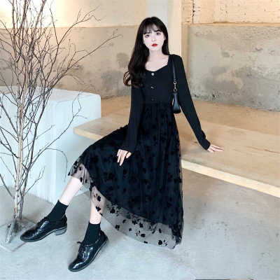 网纱春秋季2024新款收腰显瘦法式