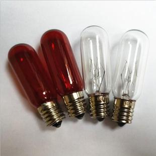 红灯泡E17 120V20W仪器灯泡柱状管状灯泡进口设备灯珠E16 E17螺口