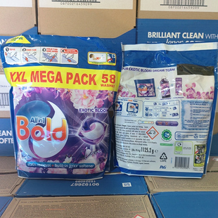 英国原装 Bold洗衣粉洗衣胶囊凝珠异域花香白金樱花风铃草大包装