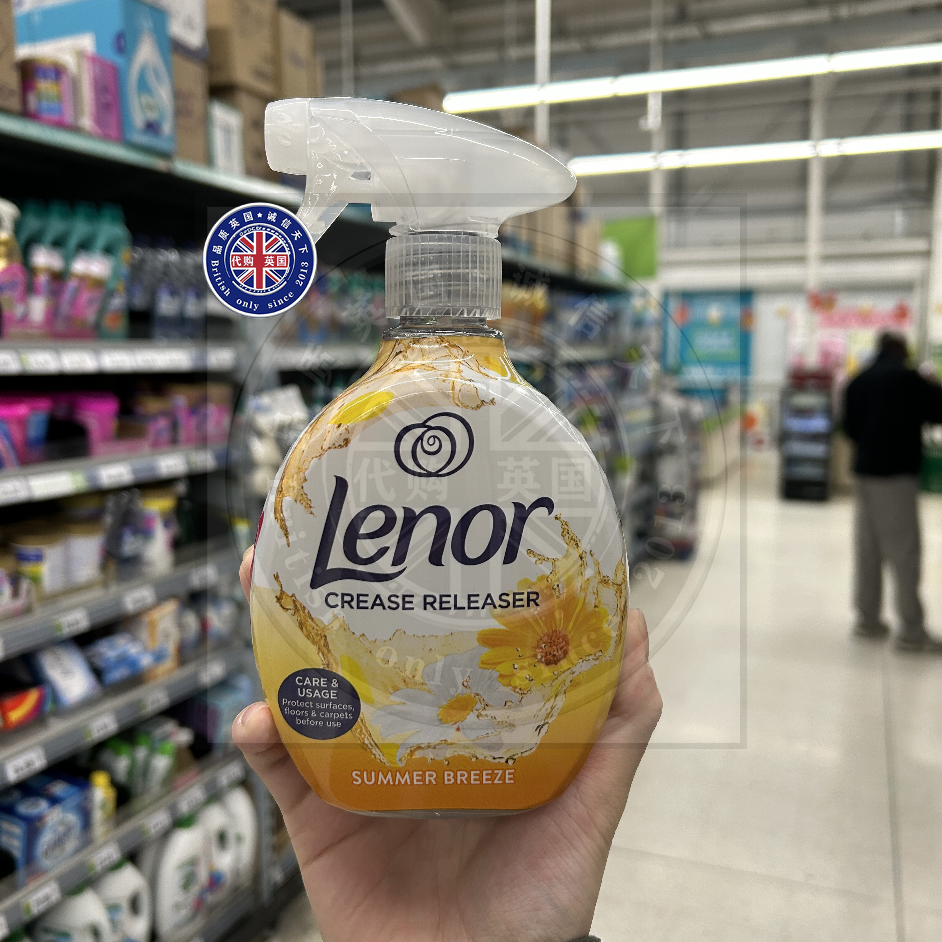 英国原装Lenor兰诺衣物免熨喷雾防皱剂快速除皱去褶平整 旅行便携