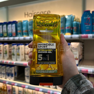 英国原装进口Loreal欧莱雅男士沐浴露啫喱深层清洁无敌运动焕能