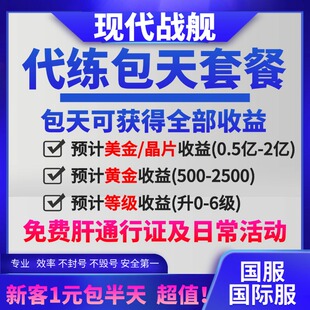 现代战舰国服国际服代练代打代肝通行证代打等级金条美金现代战舰
