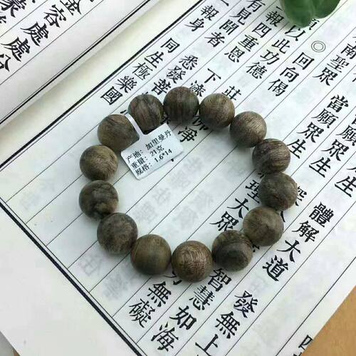 印尼北 加里曼丹沉香手串16mm 天然老料木佛珠手链男款高端佛家
