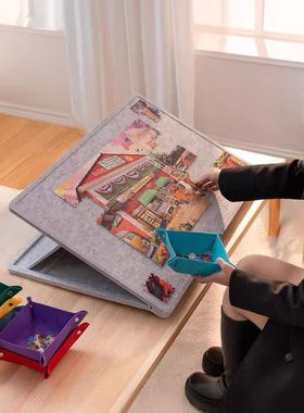 拼图工作台板带支架可折叠1000片拼图专用板防滑不易脱落拼图垫