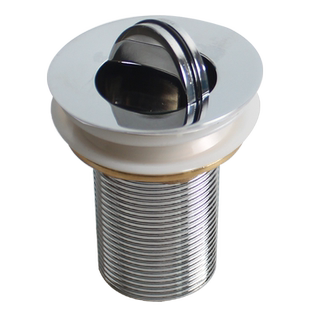 天力洗脸盆黄铜镀铬翻板下水器 1.25寸牙全铜落水不带溢水孔XJ420