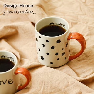 瑞典进口Design House长袜子皮皮75周年纪念杯陶瓷马克咖啡杯手绘