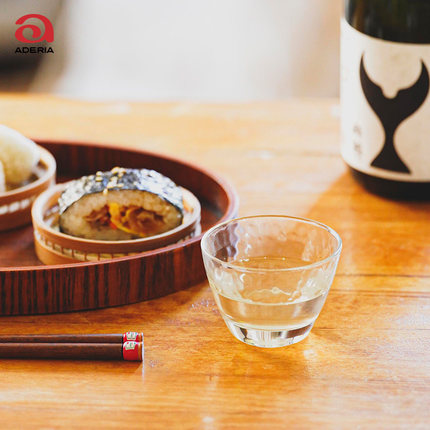 日本ADERIA石冢硝子锤目纹玻璃清酒杯水杯茶杯饮料冷水杯啤酒杯