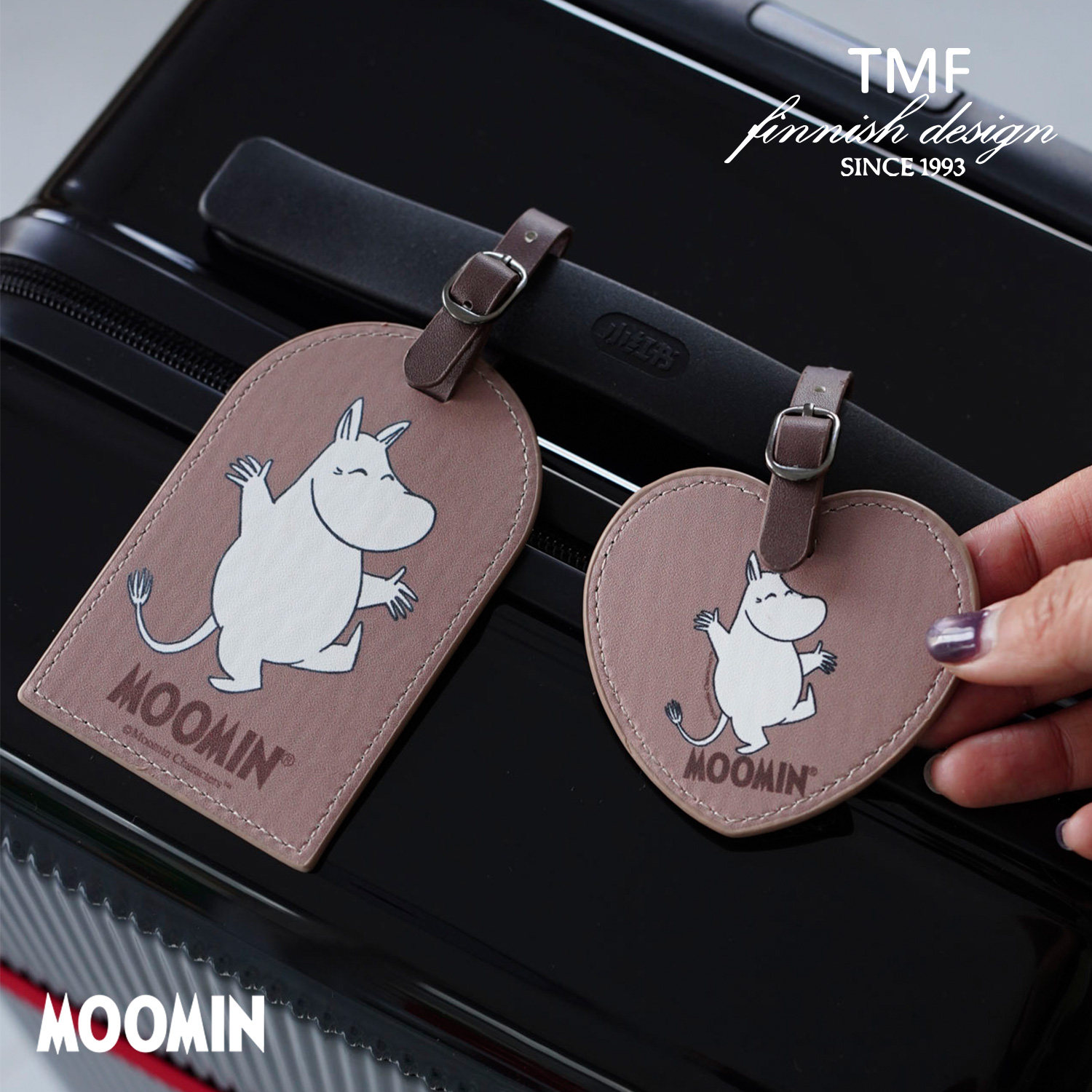 芬兰TMF姆明Moomin行李箱吊牌卡通硅胶登机牌旅行箱托运牌包挂饰