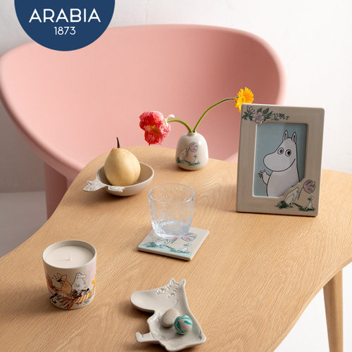 芬兰Arabia 姆明野芳漫境系列陶瓷花瓶杯垫相框蜡烛摆件家居饰品