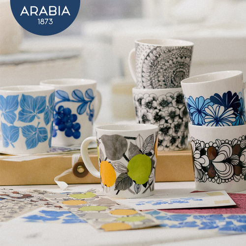Arabia芬兰系列经典风陶瓷马克杯
