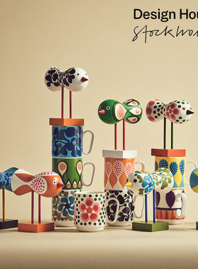 瑞典design house北欧榉木Lisa Larson嬉皮士小鸟家用摆件工艺品