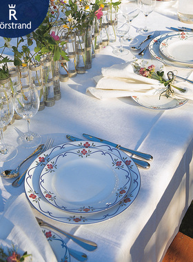 瑞典Rorstrand Sundborn小红花系列陶瓷深盘饭碗家用马克杯北欧