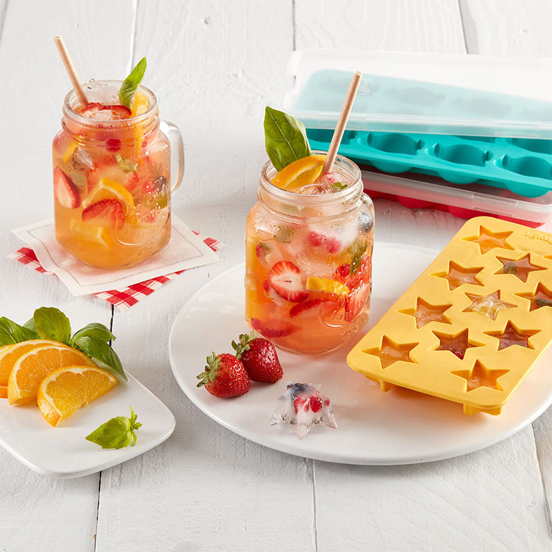 西班牙Lekue乐葵冰格模具食品级硅胶创意冻冰带盖储冰盒家用自制