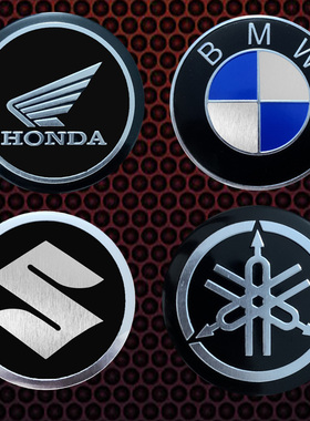 摩托车标油箱金属贴纸适用于宝马铃木 雅马哈 本田大翅膀立体车标