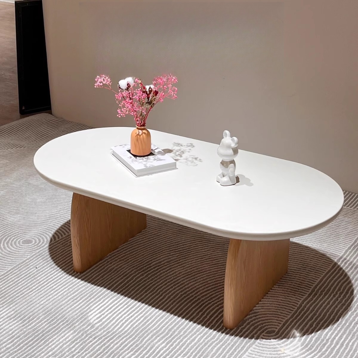 北欧简约实木茶几现代客厅家用小户型茶几桌简易原木茶台侘寂风