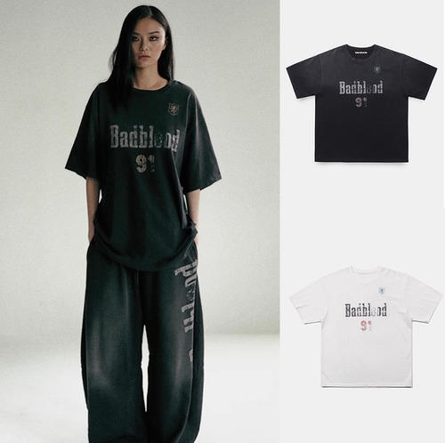 badblood美式做旧高街宽松T恤