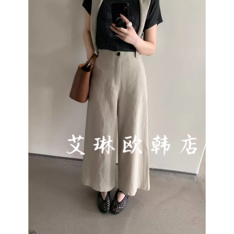 卡蔓诗韩标30517/30517-1秋韩系高腰直筒阔腿裤天丝棉麻休闲裤女,女装/女士精品,裤子,淘宝优惠券,粉丝福利购,淘宝优惠卷