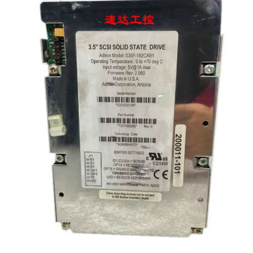 S35F-192CAB1 3.5寸SCSI 50PIN 192MB工业设备固态硬盘