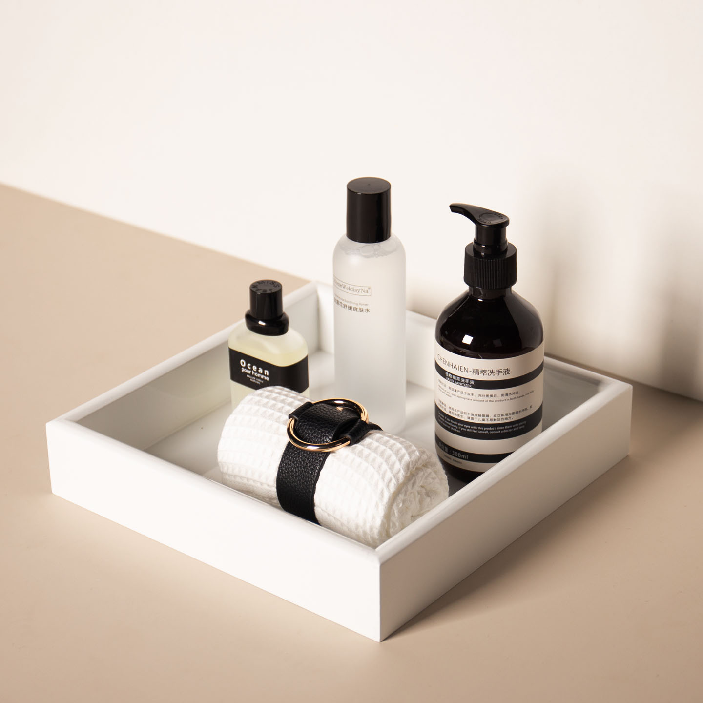 高级磨砂卫浴组合样板房托盘组合