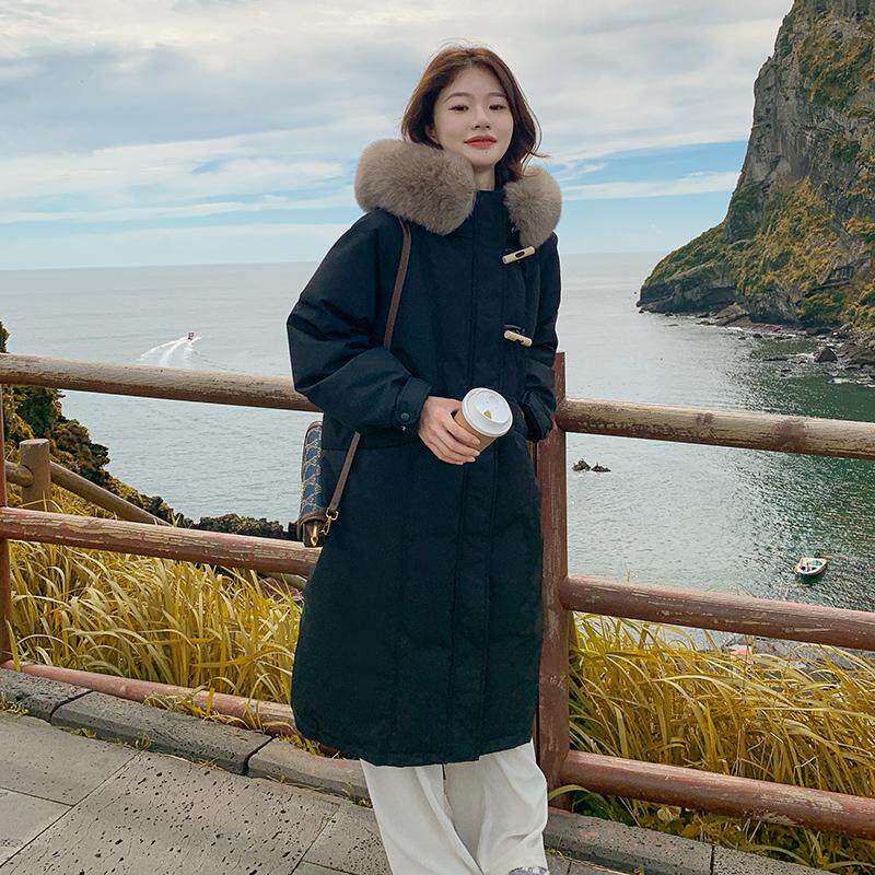 女装棉服女中长款2024年新款过膝加厚宽松韩版设计感冬季爆款外套
