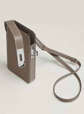 爱马H家高端奢华定制头层牛皮EP掌纹凯莉锁扣手机包Haca box女包