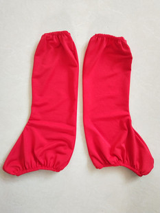 说唱中国红舞蹈儿童演出服红色裤袜鞋套脚套开门红少儿喜庆表演