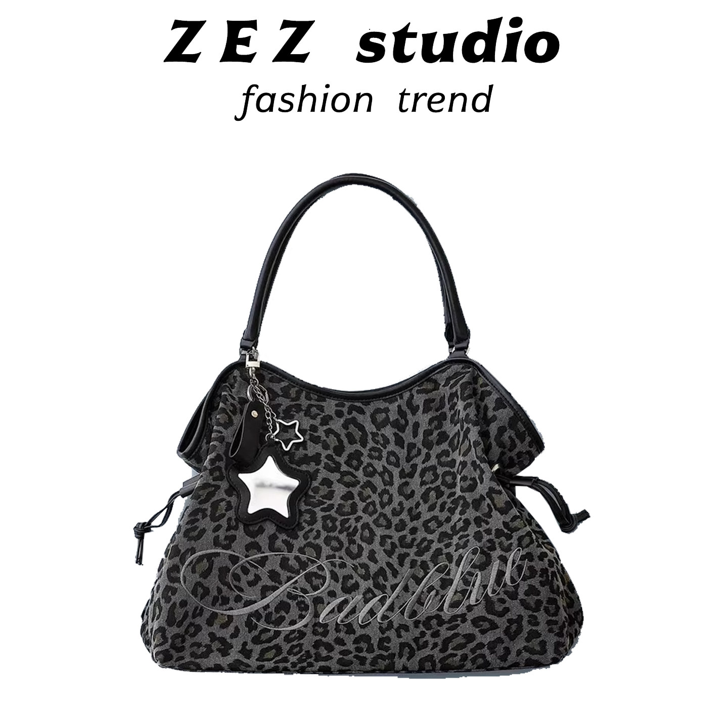 韩国小众品牌森系豹纹波点通勤包千禧复古甜酷风大容量托特包包大,箱包皮具/热销女包/男包,托特包,淘宝优惠券,粉丝福利购,淘宝优惠卷