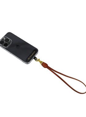 新款头层牛皮手绳真牛皮复古夹片挂绳手机链钥匙链结实耐用手腕带