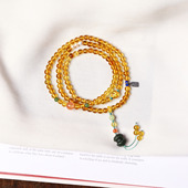年末捡漏福利货不多 天然琥珀蜜蜡珍珠南红玉石三圈手链