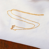 简约气质饰品保色 O字万能链直针链颈链女款 美国进口14K包金时尚 款