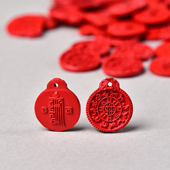 精品红砂原矿朱砂高含量红砂九宫八卦配件DIY配件散珠