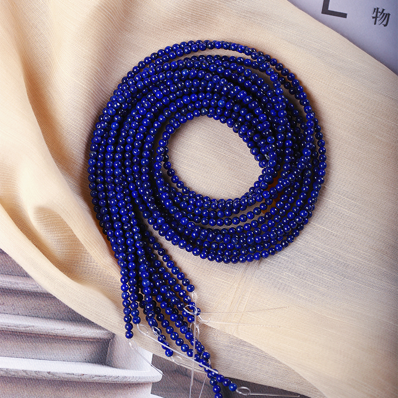 老矿青金石小米珠圆珠款半成品