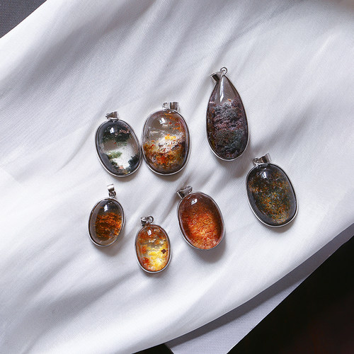 四季幽灵纯银包边镶嵌款吊坠