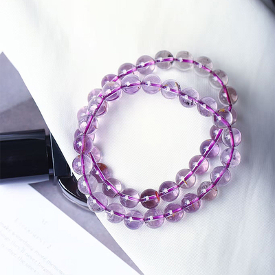 工厂处理 福利价 天然紫水晶单圈手链 女款水晶紫水晶饰品