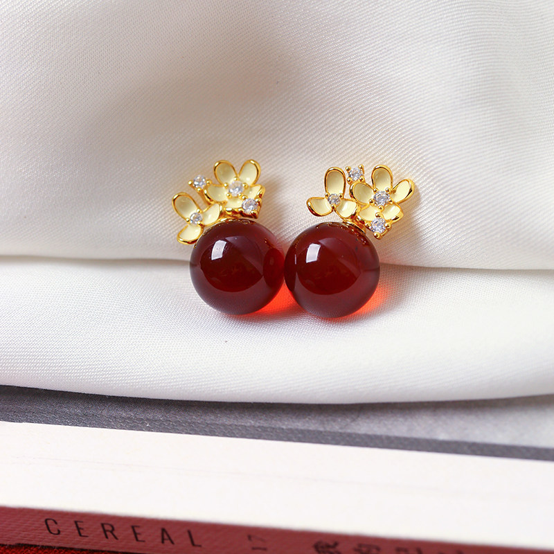 天然琥珀血珀圆珠纯银扣头镶嵌款吊坠 女琥珀锁骨挂坠饰品礼物,珠宝/钻石/翡翠,颈饰,淘宝优惠券,粉丝福利购,淘宝优惠卷