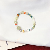 工厂福利 玉石手串饰品礼物 女款 天然和田玉水晶原创搭配款 手链