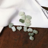 天然和田玉雕刻爱心和田玉屁桃散珠女款 手链DIY串珠材料配饰隔珠