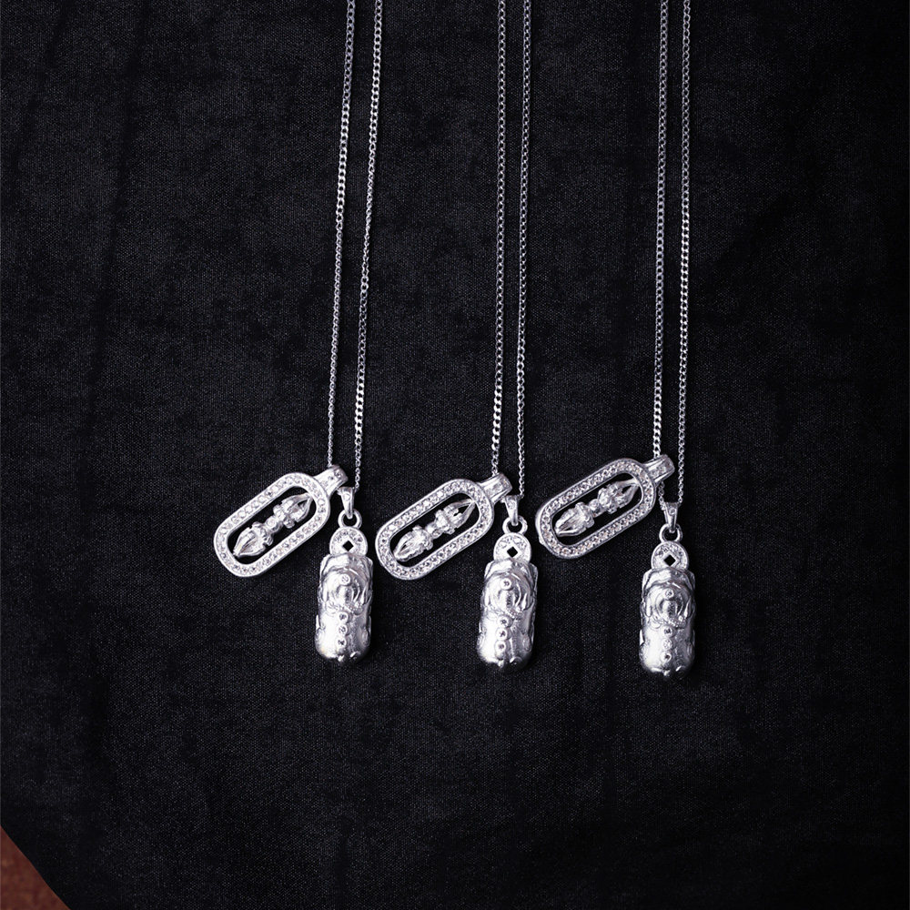 金店爆款990足银貔貅款项链吊坠 女款足银时尚锁骨挂坠饰品礼物