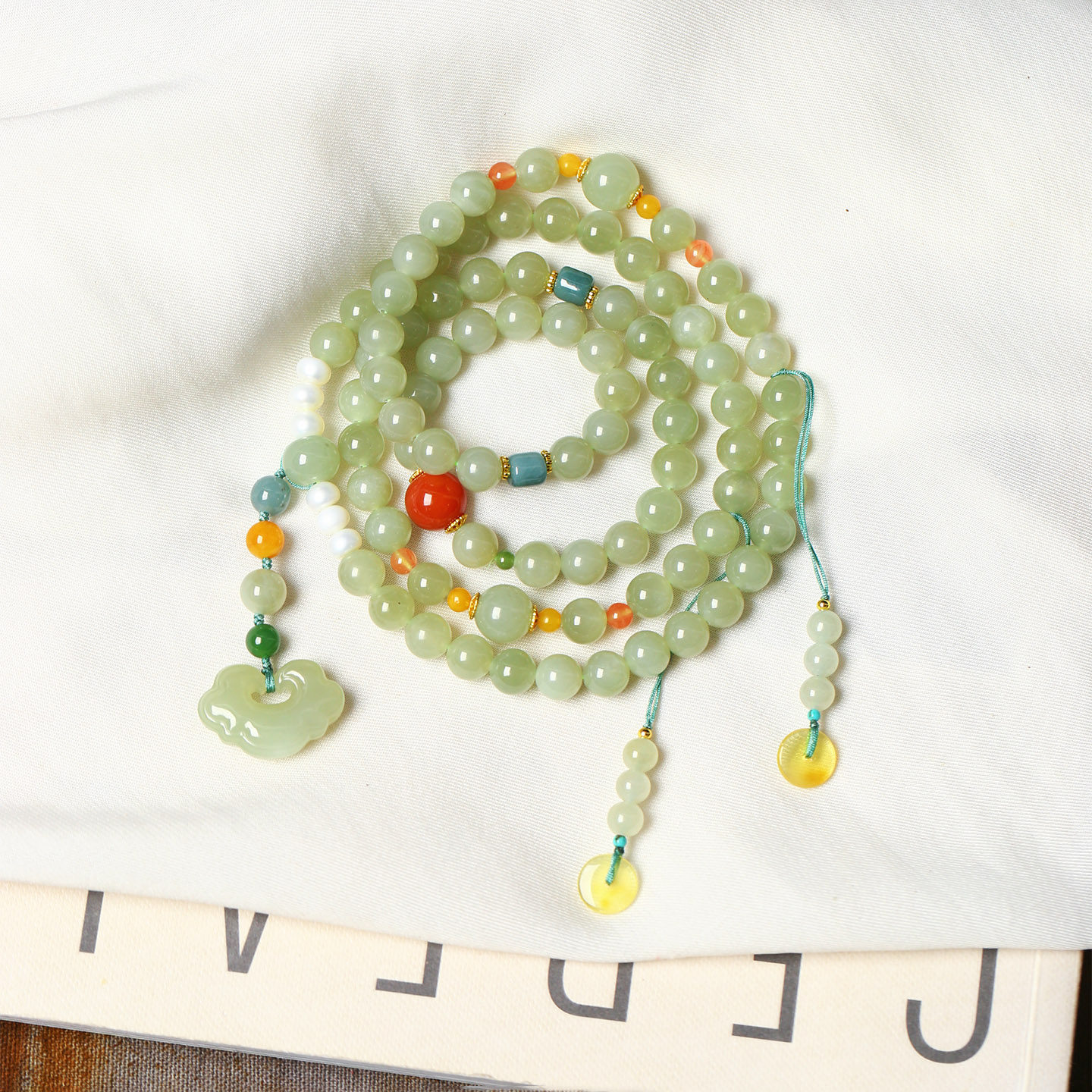 天然和田玉圆珠原创搭配款多圈手链毛衣链 女款玉石饰品礼物,珠宝/钻石/翡翠,手饰,淘宝优惠券,粉丝福利购,淘宝优惠卷