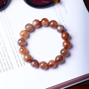 工厂处理福利价 天然水晶黑金超七单圈手链 克价五毛