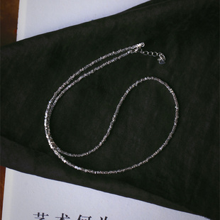 最近爆款的 925纯银碎银款项链 岁岁平安女款纯银饰品项链礼物