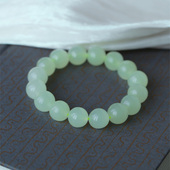 十几块 玉石手链手串礼物 快乐12MM天然阿富汗玉圆珠手链男女款