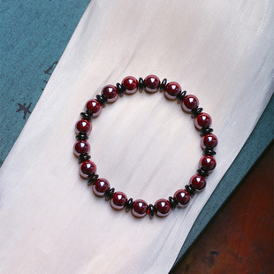 原矿朱砂还原砂圆珠单圈手链 支持鉴定亲们对比价格 天然矿石手链