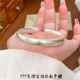 烧蓝描金开口足银镯子送妈妈送闺蜜饰品 女款 999足银宝相花款 手镯