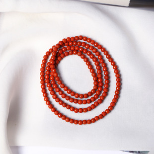 天然川料满色满肉南红玛瑙老型珠多圈手链男女款南红手串饰品礼物