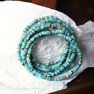 男女款 单圈手链 绿松石手串饰品 天然原矿绿松石盘珠款 超值推荐